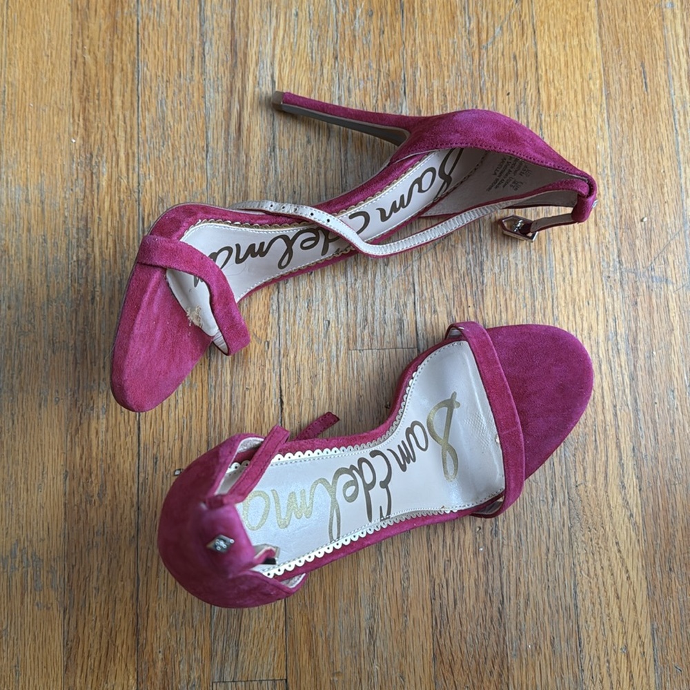 Sam Edelman Women's Ariella Suede Fuchsia Heels